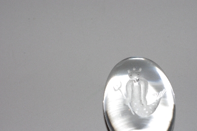 +MBAAC #01-9508  "Lead Crystal Mermaid Etched Egg"