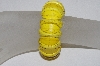 +MBAAC #01-9371  "Fancy Cut Dyed Yellow Howlite Gemstone Bead Stretch Bracelet"