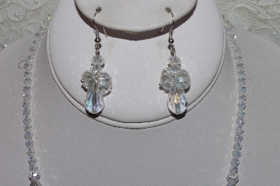 +MBAAC #01-9425  "Clear AB Crystal Bead Necklace & Earring Set"