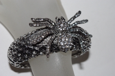 +MBAAC #01-9352  "Fancy Crystal Rhinestone Hinged Spider Bracelet"