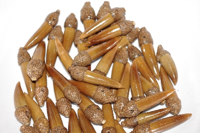 +MBAAC #02-09  "Set Of 40 Capped Valley Acorn Beads"