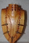 +MBAAC #02-9715  "Valley Oak Acorn Beads, Honey & Brown Bead Necklace & Earring Set"