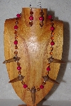 +MBAAC #02-9735  "Valley Oak Acorn Beads, Rose & Honey Bead Necklace & Earring Set"