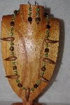 +MBAAC #02-9771 "Valley Oak Acorn Beads, Green & Brown Bead Necklace & Earring Set"