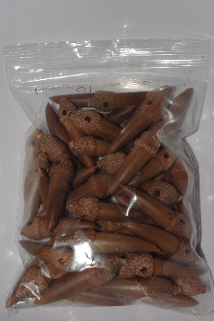 "SOLD"  MBAAC #03-01 "Set Of 55 Capped & Drilled Acorn Beads"