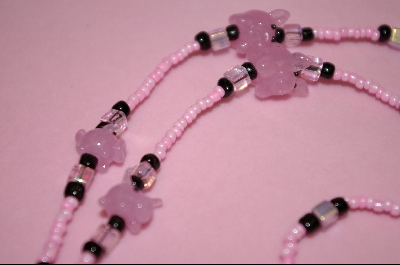 +MBA #1-108  Pink Glass Mother Pigs & Baby Pigs