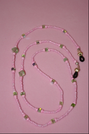 +MBA #2-111  "Green Metallic & Crackle Glass"