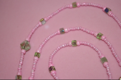 +MBA #2-111  "Green Metallic & Crackle Glass"
