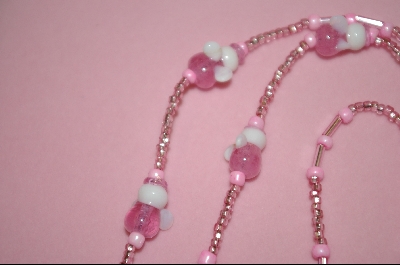 +MBA #2-125  Pink & White Glass Angels