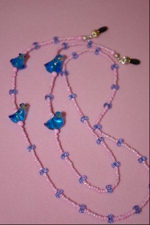 +MBA #2-1321  "Glass Hand Made Blue Birds"