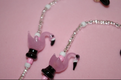 +MBA #2-135  Pink Glass Flamingos