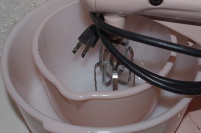 +MBAVG #101-194  "Vintage Pink SunBeam Mixmaster 10 Speed Mixer"