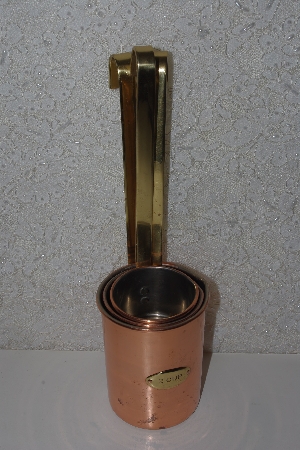 +MBAVG #101-0059  "Set Of 3 Copper Tall Measuring Cups"