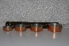 MBAVG #101-0263  'Set Of 4 Hanging Copper Measuring Cups With Wall Mount"