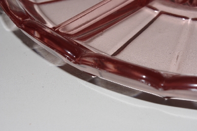 +MBAVG #101-0028  "Vintage Pink Depression Glass Serving Platter"