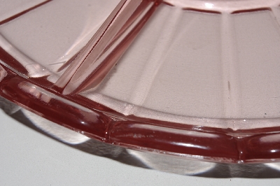 +MBAVG #101-0028  "Vintage Pink Depression Glass Serving Platter"