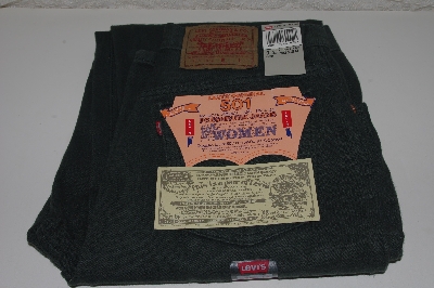 +MBAMG #100-0055  Size 11-30x31  "Older 1990's  Ladies DK Green 501 Jeans"