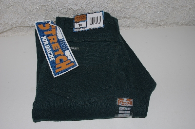 +MBAMG #100-0089   "Size 10-32" Long  "1990's DK Green Ladies Jordache Jeans"