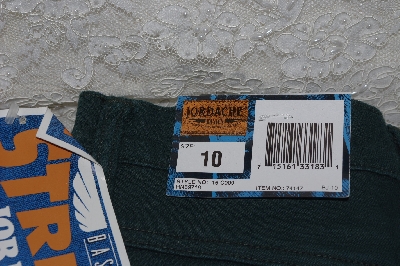 +MBAMG #100-0089   "Size 10-32" Long  "1990's DK Green Ladies Jordache Jeans"