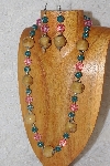 +MBAHB #033-193  "Honey Porcelain & Mixed Bead Necklace & Earring Set"