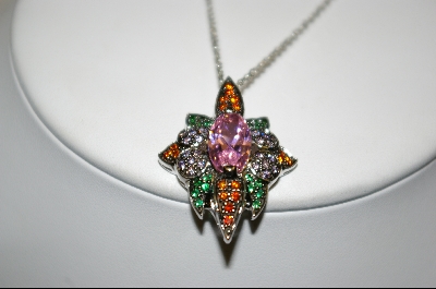 +MBA #CW-MCPR  "Charles Winston Multi Colored Cz Pendant & Matching Ring