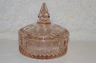 +MBAHB #0025-0023  "Vintage Pink Lidded Candy Dish"