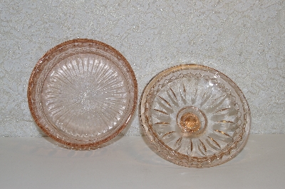+MBAHB #0025-0023  "Vintage Pink Lidded Candy Dish"