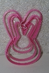 +MBAMG #S99-0117  "Set Of 4 Pink Bunny Cookie Cutters"