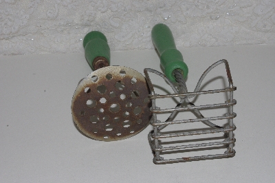 +MBAMG #S99-0102  "Set Of 2 Vintage Potato Mashers"
