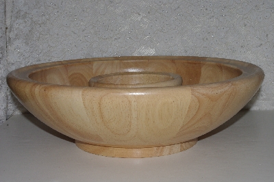 +MBAMG #108-0160  " 2005 Wolfgang Puck Bistro Collection Wooden Chip & Dip Set"