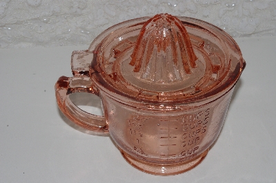 +MBAMG #108-0055  "Reproduction Pink Glass 3 in 1 Measuring Cup"