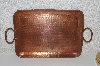 +MBAMG #108-0152  "Vintage Hammered Solid Copper Rectangle Serving Tray"