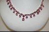 +MBA #PCZ-PCN  "Pink CZ Pear Cut Sterling Necklace With Matching Pierced Earrings