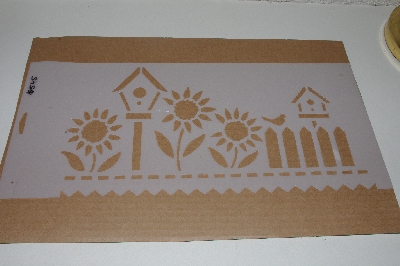 +MBAMG #009B-0105  "Large Floral/Birdhouse Stencil"