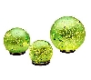+Set Of 3 Indoor/Outdoor Mercury Glass Spheres "Green"
