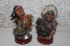 +MBACF #999-0086  "Set  Of 2 Native  American Figurines"