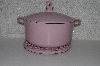 +MBAAF #0013- 0129  "2006 Pink Technique  Porcelain Cast Iron Dutch Oven"