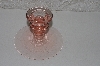 +MBAAF #0013-0160  "Vintage Pink Glass Candle Stick Holder"