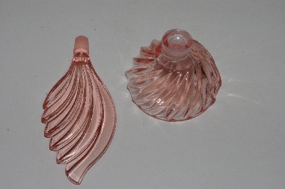 +MBAAF #0013-0093  "Vintage Fancy Pink Glass Perfume Bottle"