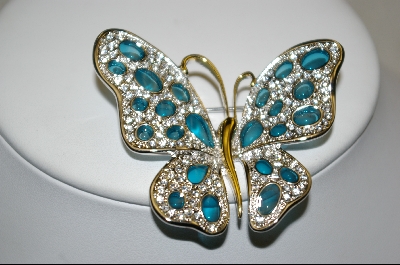 +Nolan Miller Blue Cathedral ButterFly Pin