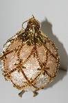 +MBA #S29-253  "1980's Set Of 6 Large Fancy Velvet Pineapple Shaped Ornaments"