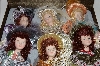 +MBA #S30-197   2003 "Set Of 6 Fancy Victorian Doll Porcelain Faced Ornaments"
