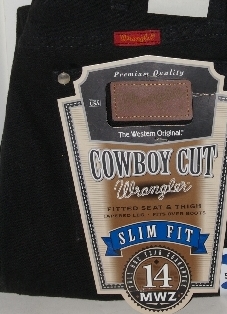 +MBAJ #501-  "Wrangler Black 14MWZWK Slim Fit Jeans"