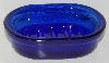 +MBAJ #502-0095  "1990's Blue Glass Soap Dish"