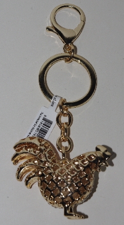 +MBAM #421-0036  "Crystal Rooster Purse Charm/Key Ring"