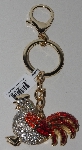 +MBAM #421-0036  "Crystal Rooster Purse Charm/Key Ring"