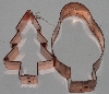 +MBAM #421-0063  "Set Of 2 Older Christmas Copper Cookie Cutters"