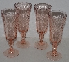 +MBAM #421-0052 "Set Of 4 Made In France Pink Wine Glass's"