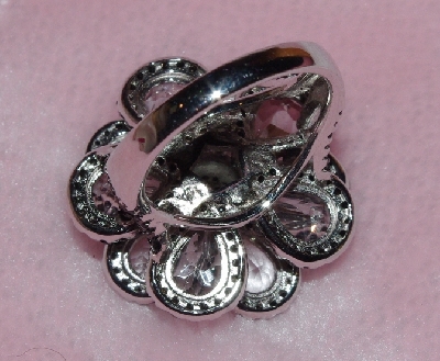 +MBAJ1-0076  "Gem Treasures White Topaz Black Dahlia Ring"