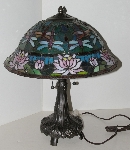 Lamps #0020  "2004 Tiffancy Style Dragonfly & Water Lilly Table Lamp"
